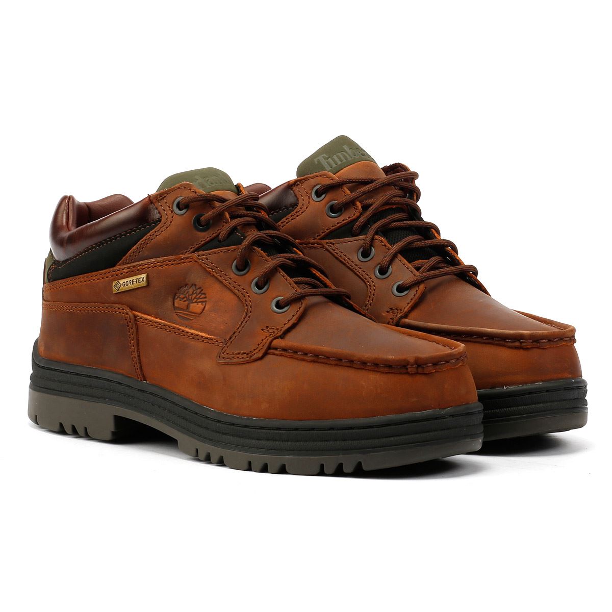 Timberland Heritage Low Lace Gore-Tex Bottes En Cuir Marron Pour Hommes