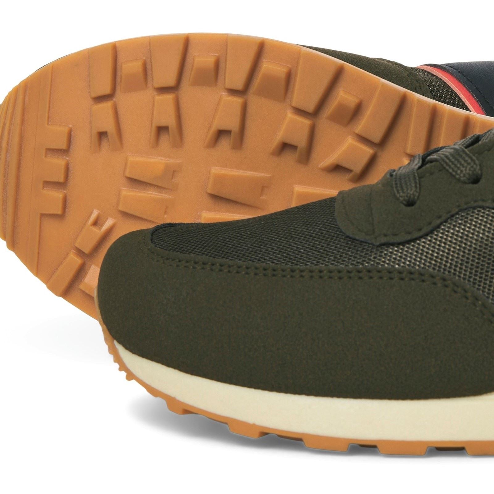 Jack & Jones Spirit Runner Sneakers Pour Homme En Polyuréthane, Vert Olive