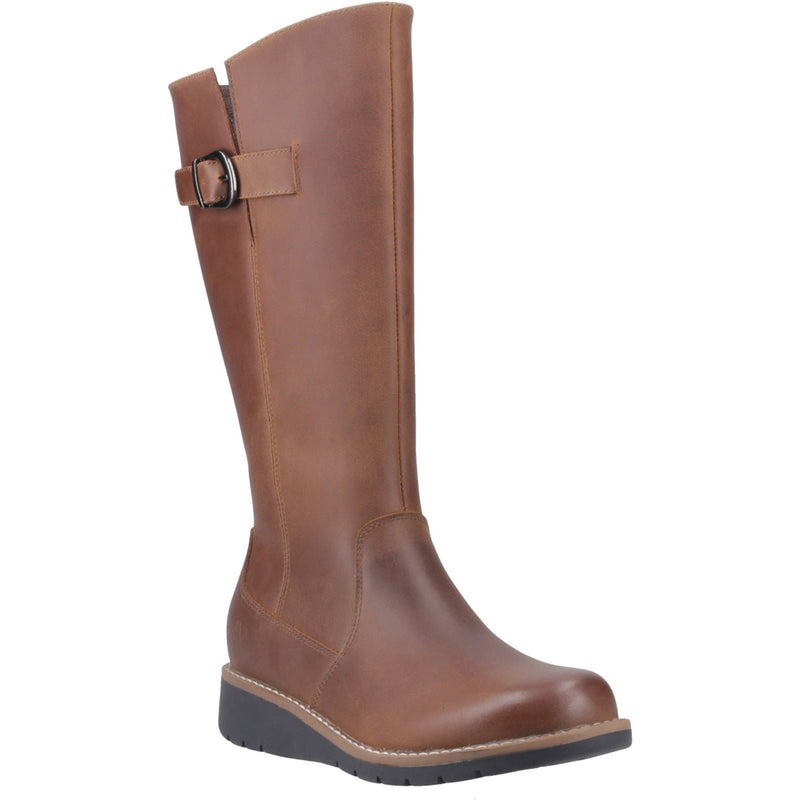 Hush Puppies Luna Bottes En Cuir Marron Pour Femmes
