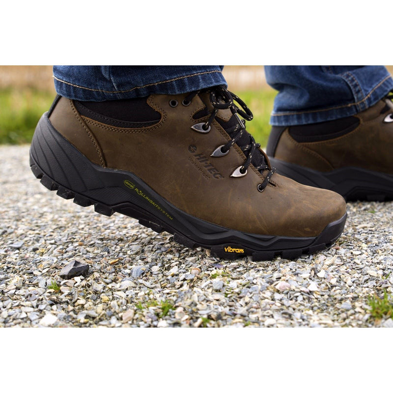 Hi-Tec Altitude Pro RGS Chaussures De Randonnée En Cuir Pour Hommes Couleur Chocolat Noir