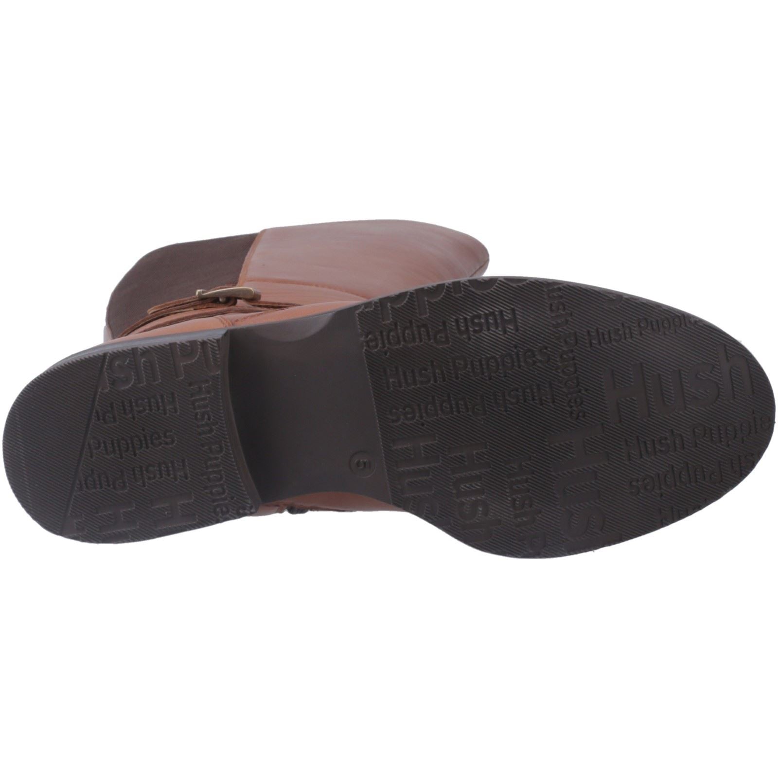 Hush Puppies Victoria Bottes En Cuir Pour Femmes Couleur Tan
