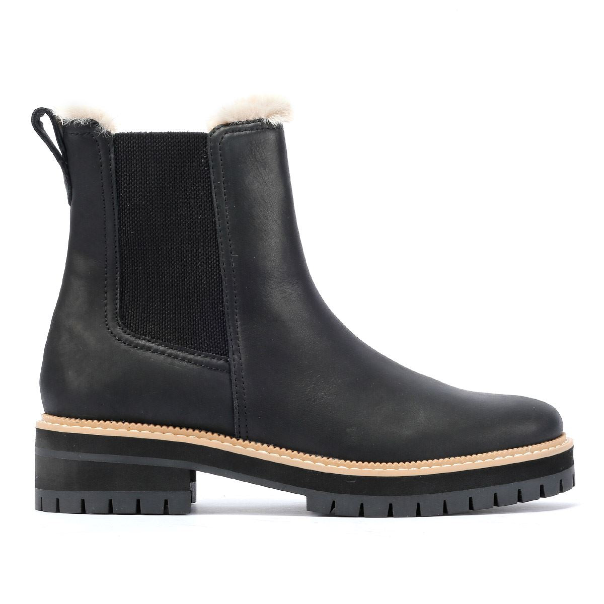 TOMS Bennet Bottes Noires En Cuir Pour Femmes