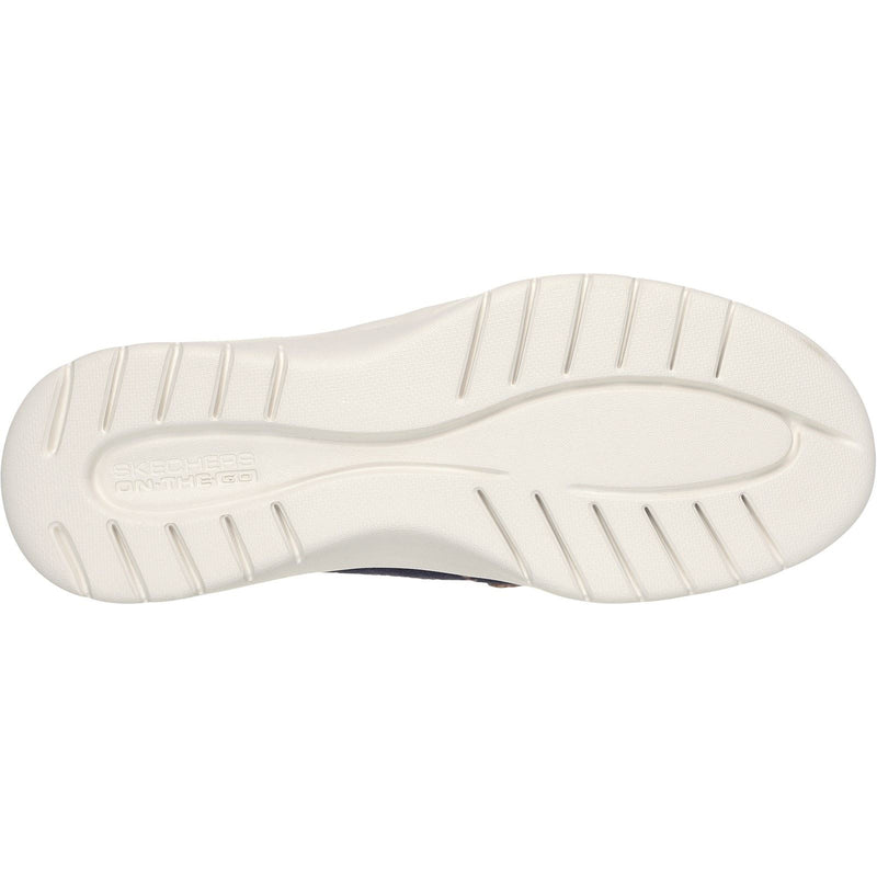 Skechers On-the-GO Flex Palmilla Chaussures Bateau Bleu Marine Pour Femme En Toile/Similicuir.