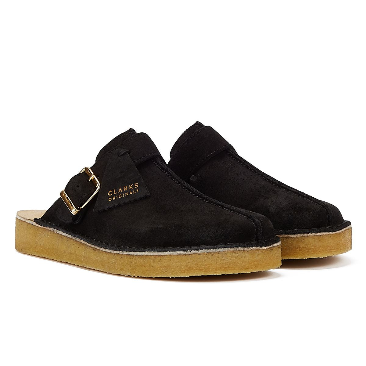 Clarks Originals Trek Mule Suede Sandales Homme Noir