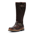 Barbour Willow Tall Bottes En Daim Marron Pour Femmes