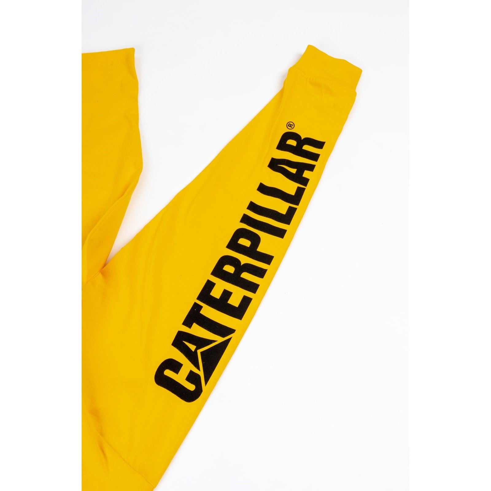 Caterpillar Trademark Banner Long Sleeve T-Shirt Jaune En Coton Pour Homme