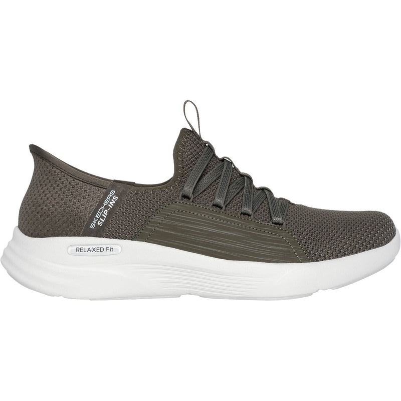 Skechers Relaxed Fit Sport Ballet Chic Baskets En Toile Pour Femmes, Couleur Olive.