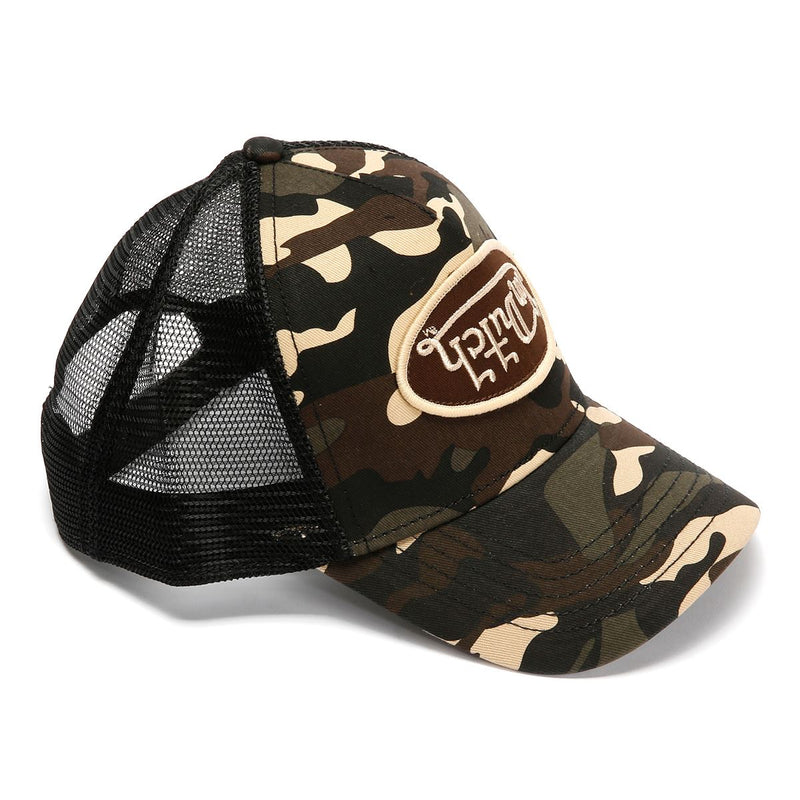 Von Dutch Multi Trucker Casquettes Camo À Bord Marron En Coton
