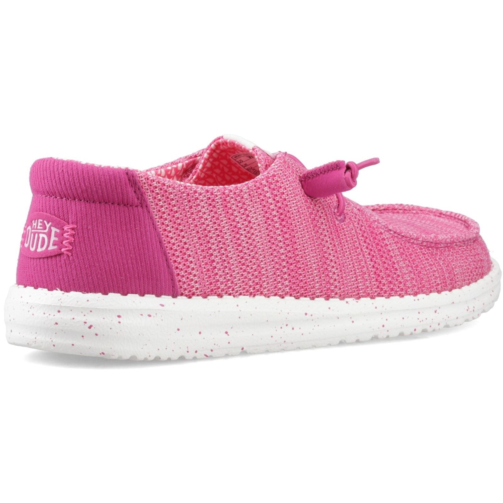 HEYDUDE Wendy Stretch Sox Mocassins En Polyester Pour Femmes En Fuchsia