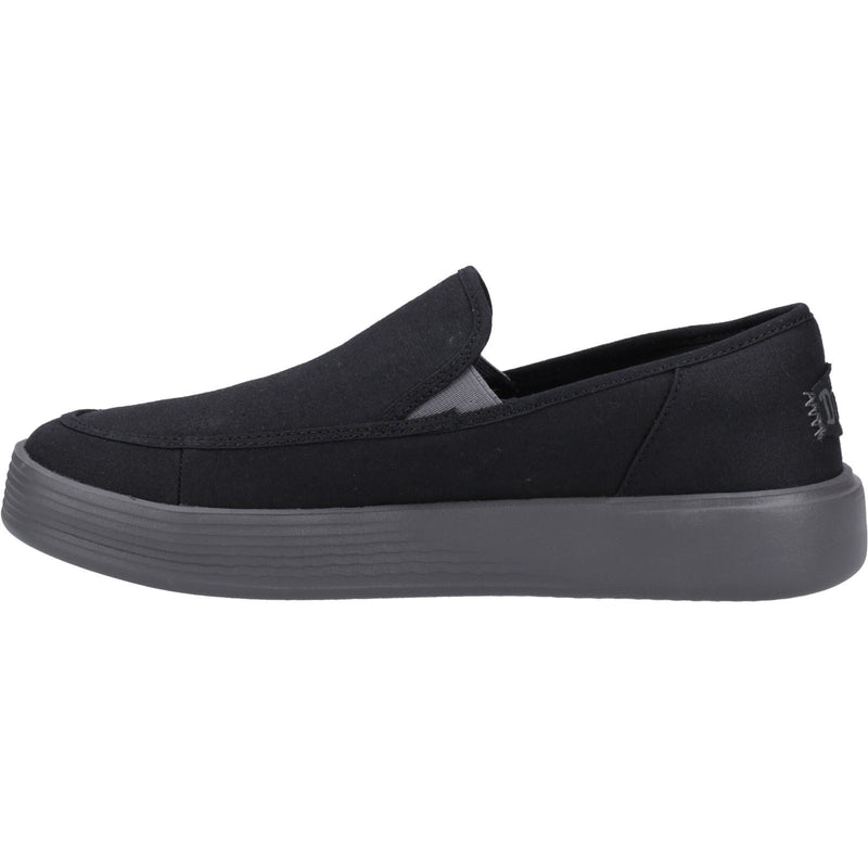 HEYDUDE Sunapee Canvas Mocassins Pour Hommes En Coton 100% Noir / Anthracite
