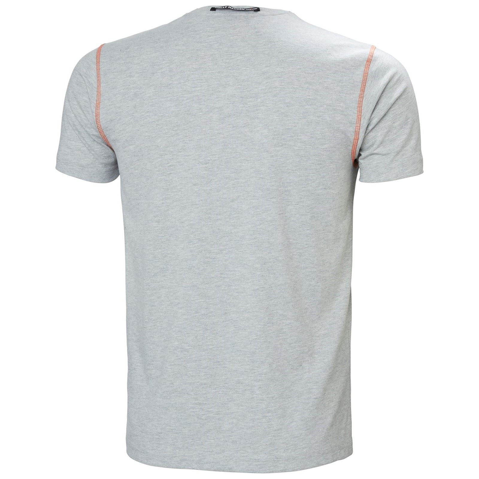 Helly Hansen Workwear Oxford T-Shirts À Manches Courtes Grises Pour Hommes En Coton