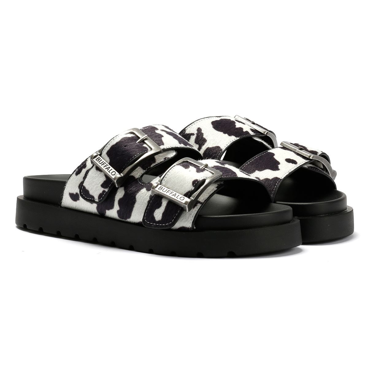 Buffalo Raya Ari Sandales Noires Pour Femmes