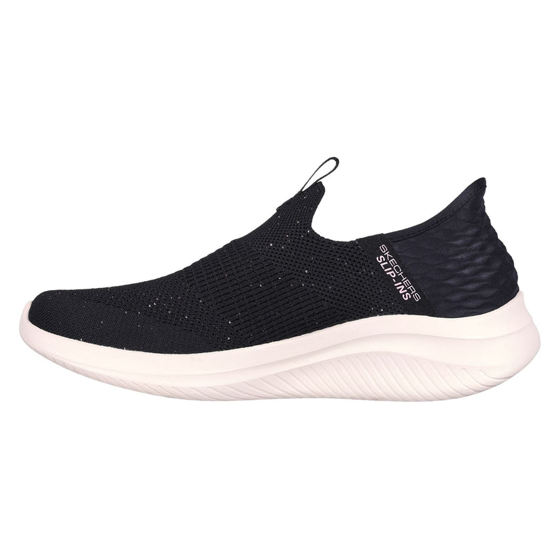 Skechers Ultra Flex 3.0 Sneakers Pour Femmes En Textile Noir/Or Rose