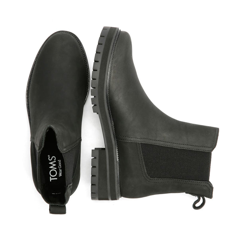TOMS Bennet Bottes En Cuir Noires Pour Femmes