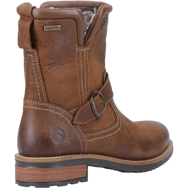 Cotswold Kinsham Bottes D'hiver Mi-mollet Pour Femme En Cuir Couleur Tan