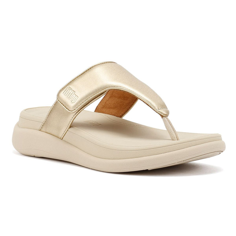 FitFlop F-Mode Go Adjustable Flatform Sandales Dorées Pour Femmes
