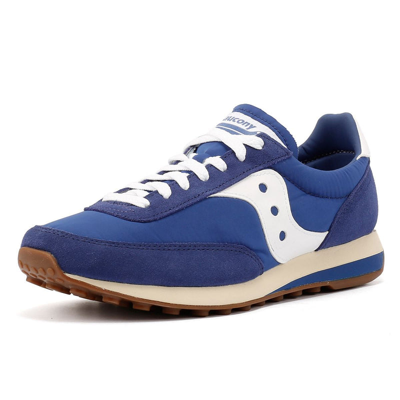 Saucony Trainer 80 Baskets En Daim Bleu