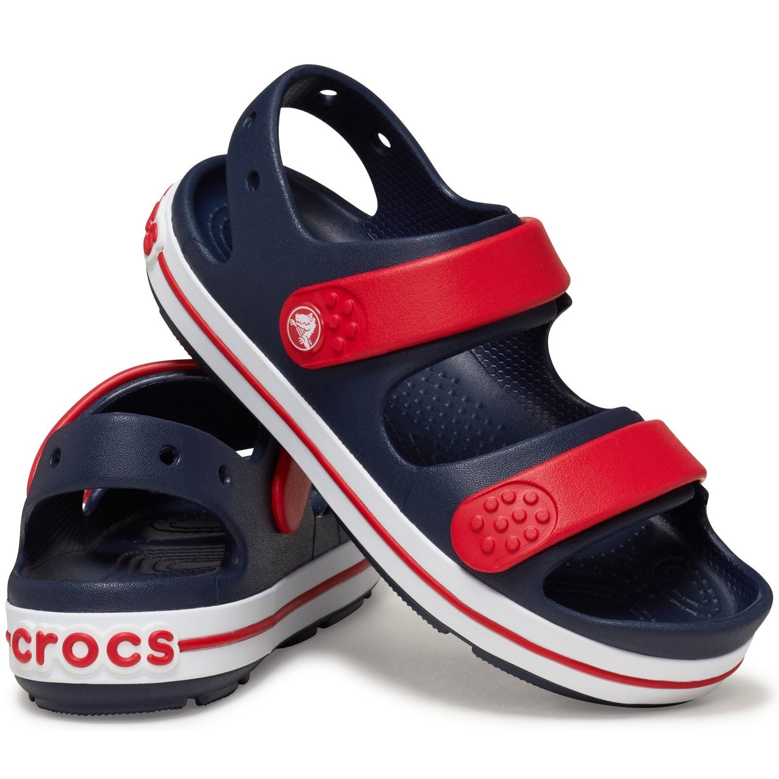 Crocs Crocband Play Sandales En Thermoplastique Bleu Marine/rouge Varsity