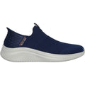 Skechers Ultra Flex 3.0 Smooth Step Baskets Homme En Toile Bleu Marine