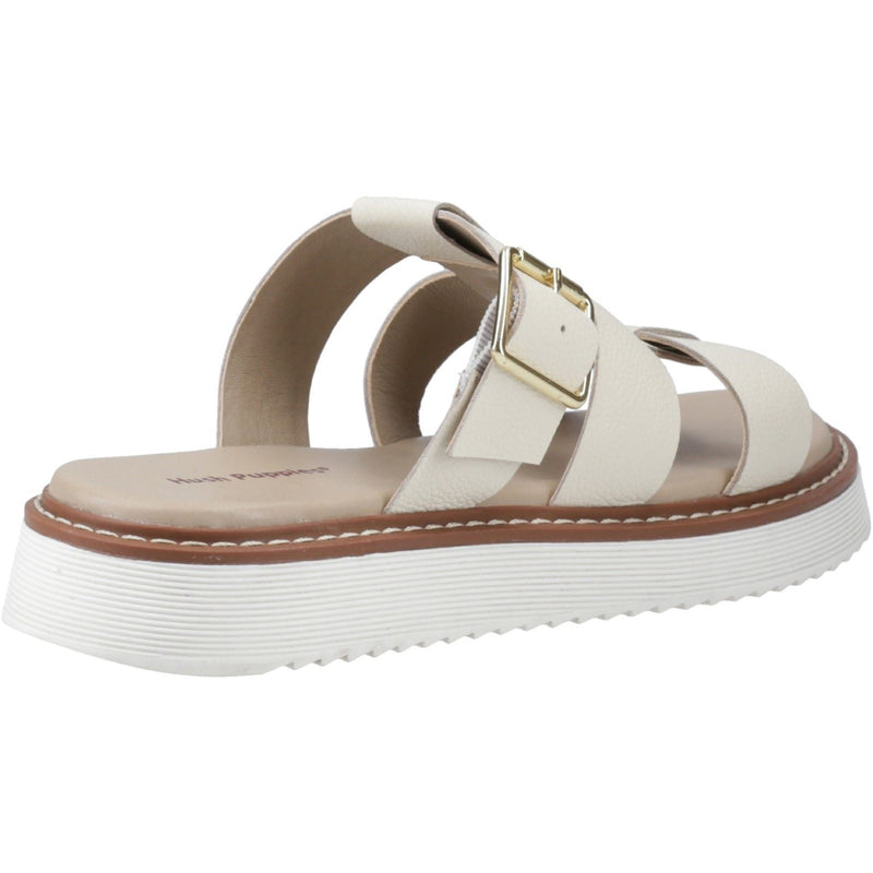 Hush Puppies Celeste Slide Sandales En Cuir Pour Femmes De Couleur Crème
