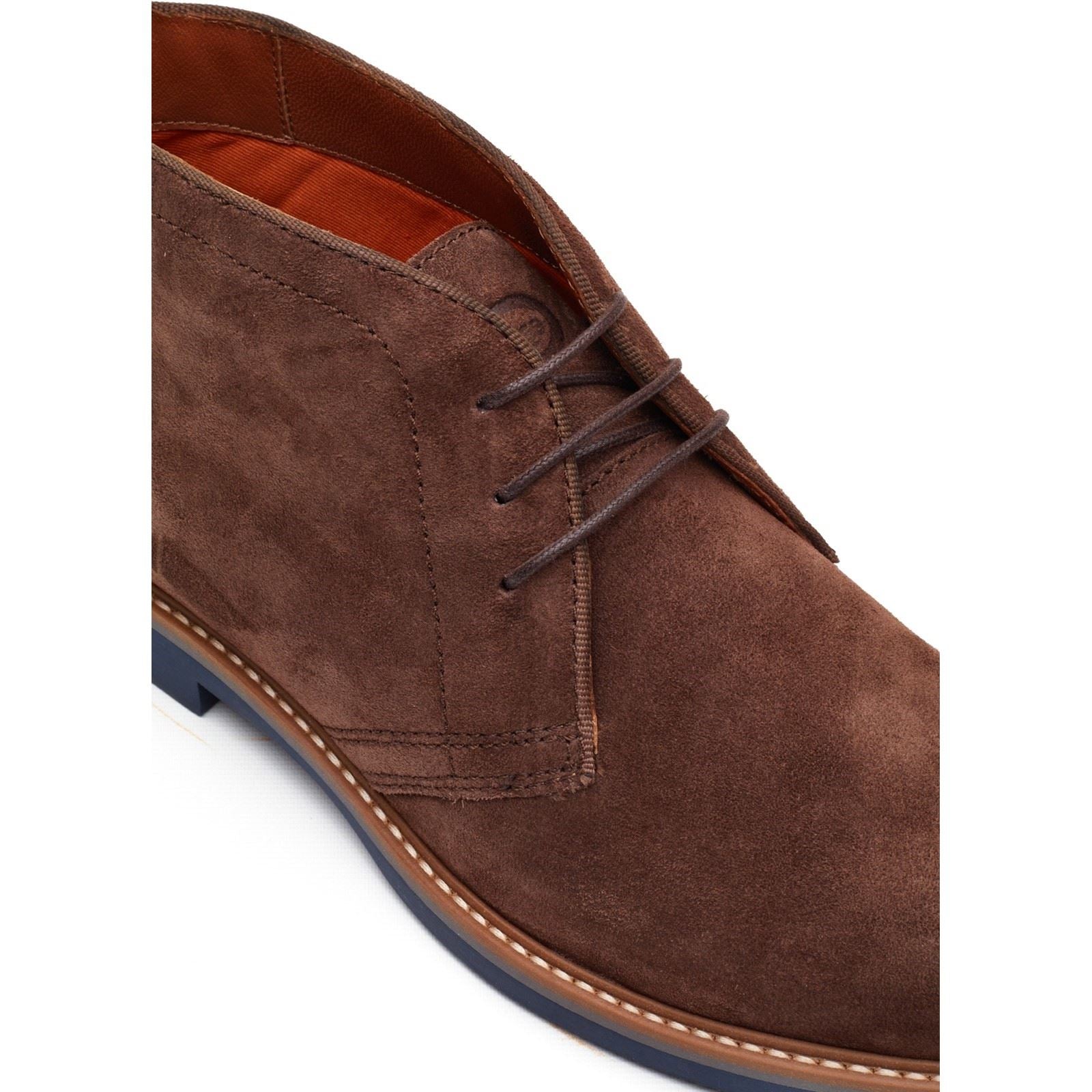 Base London Carlton Chukka Bottes En Cuir Pour Hommes Marron