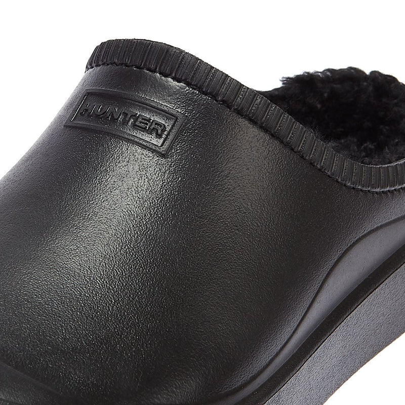 Hunter Sabots Noirs À Fleurs Doublés