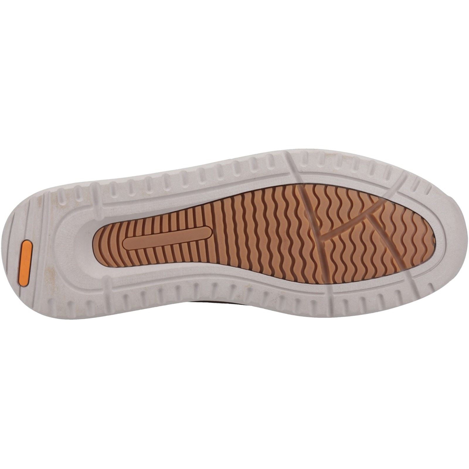 Hush Puppies Howard Chaussures En Cuir Pour Homme À Lacets De Couleur Beige.