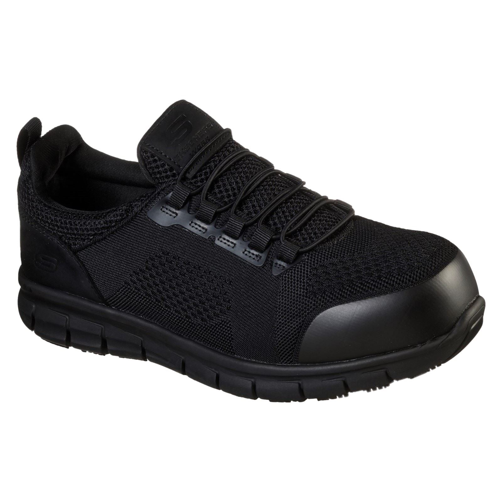 Skechers Workwear Synergy Omat Baskets De Sécurité Noires Pour Hommes