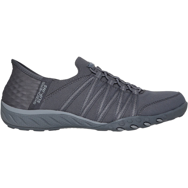 Skechers Breathe Easy - Roll-With-Me Chaussures De Sport Pour Femmes En Toile Anthracite