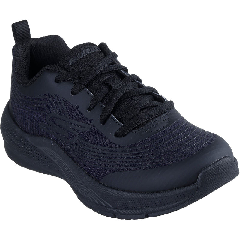 Skechers Microspec Advance Chaussures De Sport Noires Pour Filles