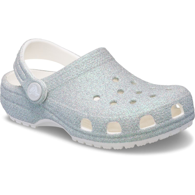 Crocs Classic Glitter Clog Mocassins Blancs En Thermoplastique