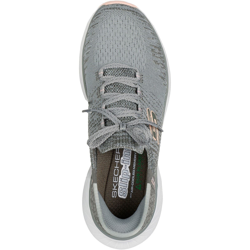 Skechers Edgeride Impression Chaussures De Sport Pour Femmes En Textile Vert/Orange