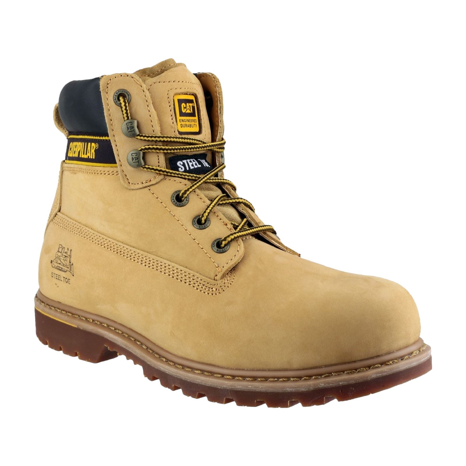 Caterpillar Bottes De Sécurité En Cuir Honey Holton S3