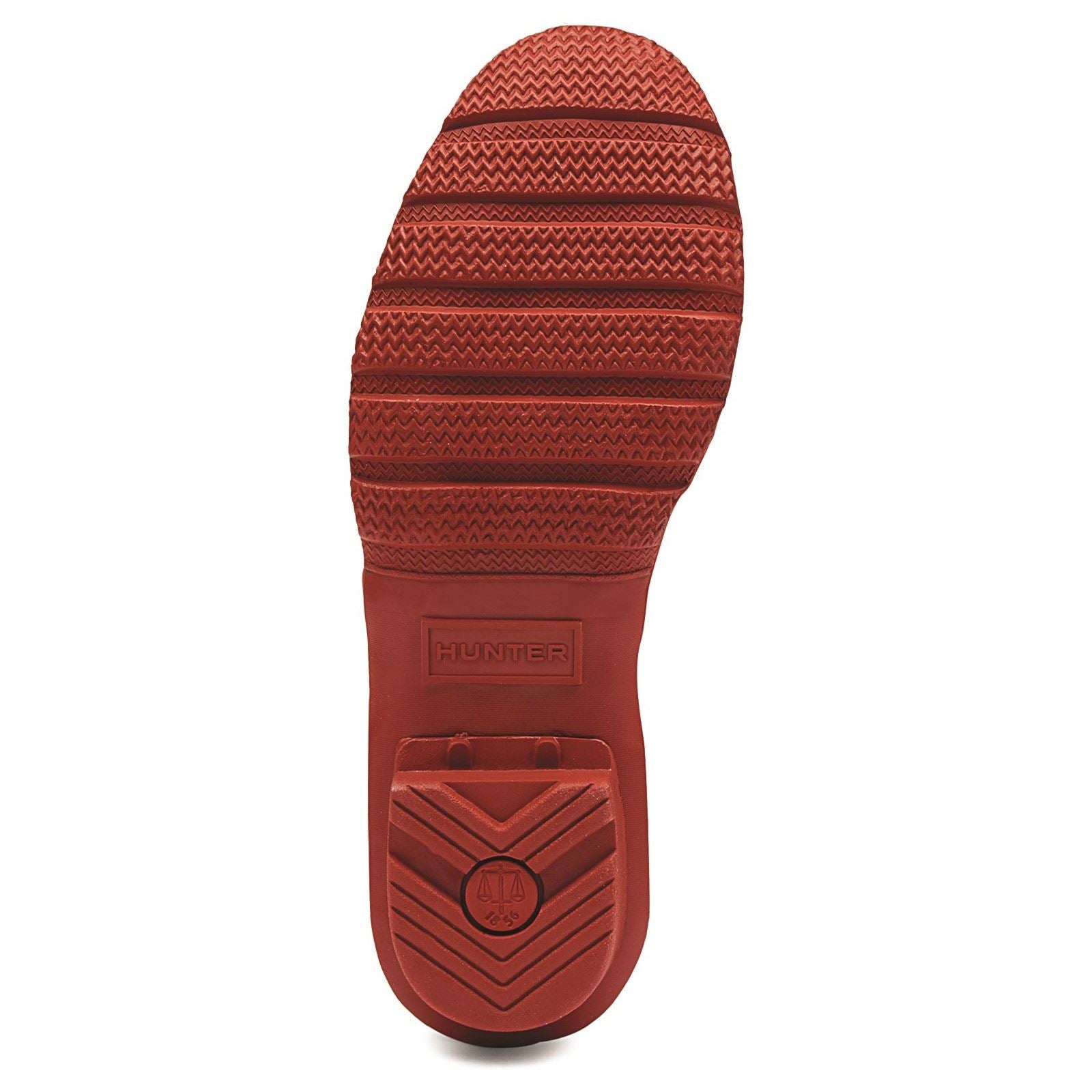 Hunter Original Tall Bottes En Caoutchouc Rouges Pour Femmes Style Militaire.