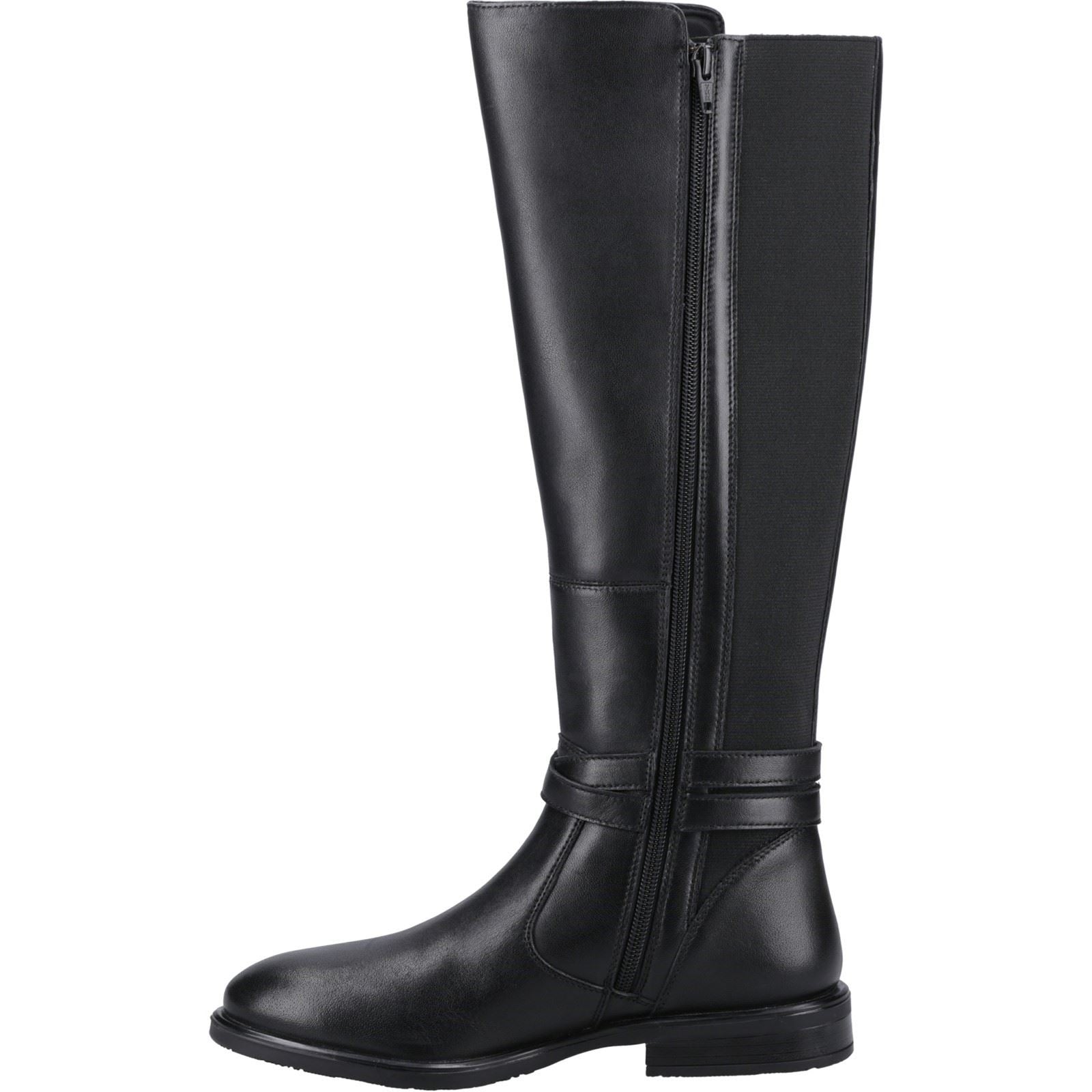 Hush Puppies Victoria Bottes En Cuir Noires Pour Femmes