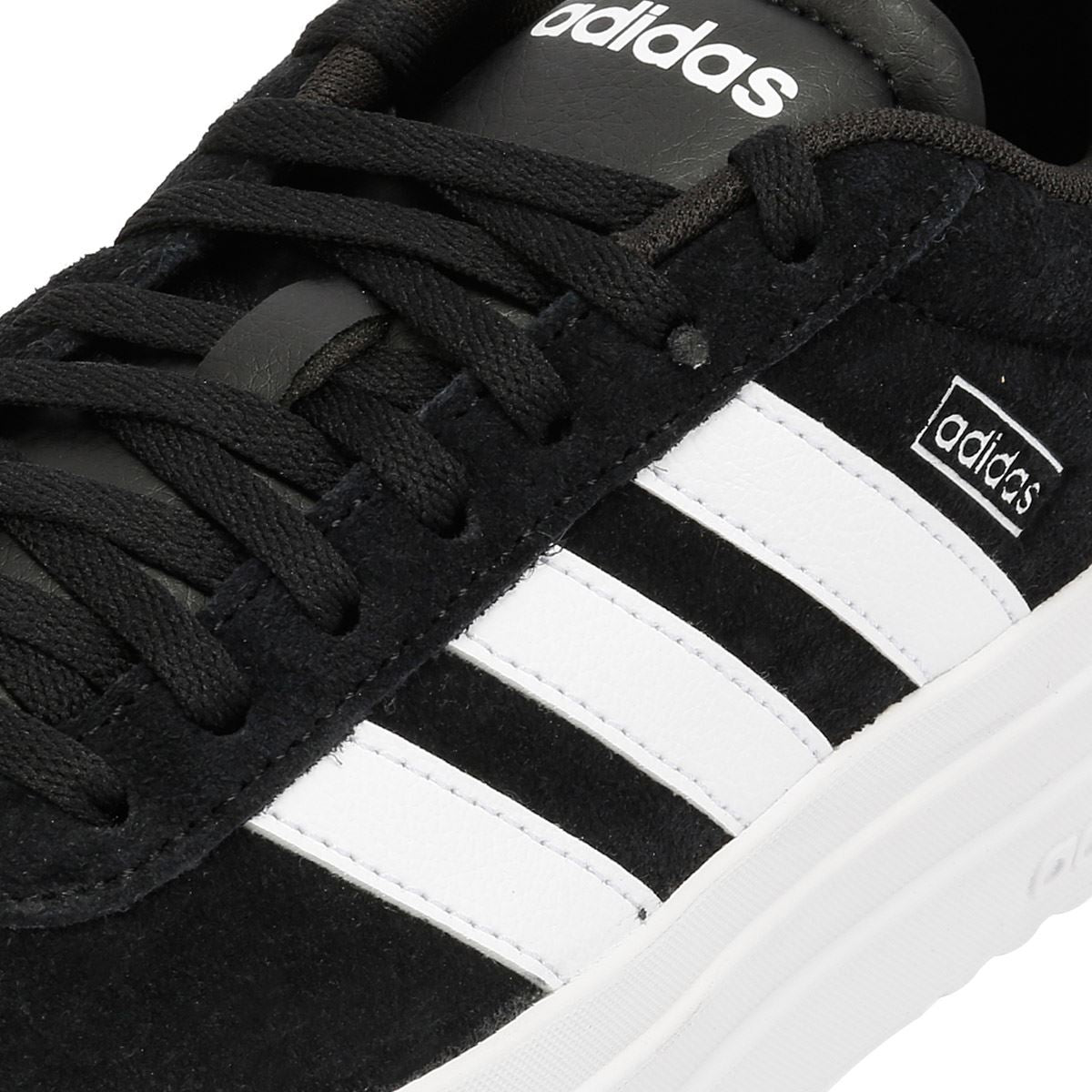 Adidas VL Court Bold Baskets Noires En Cuir Pour Femmes