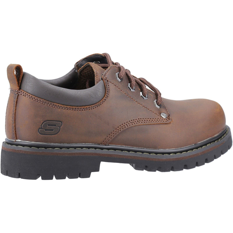 Skechers Tom Cats Chaussures À Lacets Pour Homme En Cuir Marron Foncé