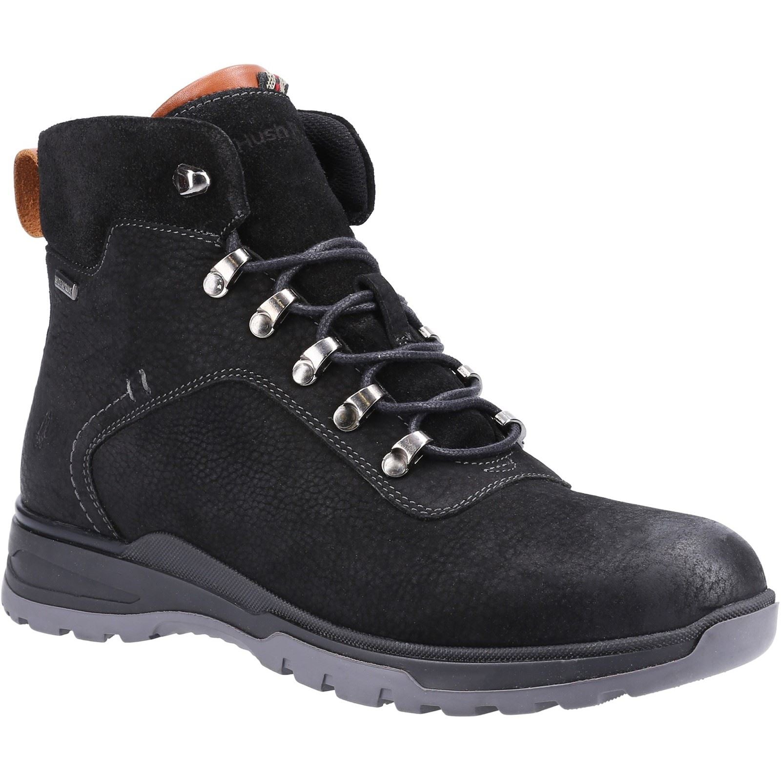 Hush Puppies Paul Bottes Noires En Nubuck Pour Hommes