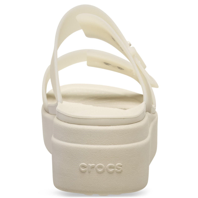 Crocs Brooklyn Buckle Low Wedge Sandales En Pierre De Sable Pour Femme