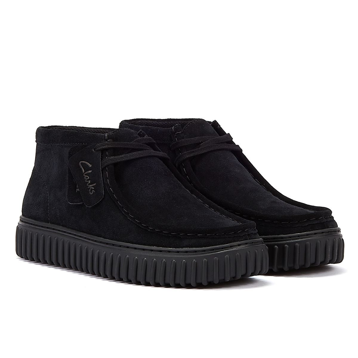 Clarks Main Torhill Hi Suede Hommes Bottes noires