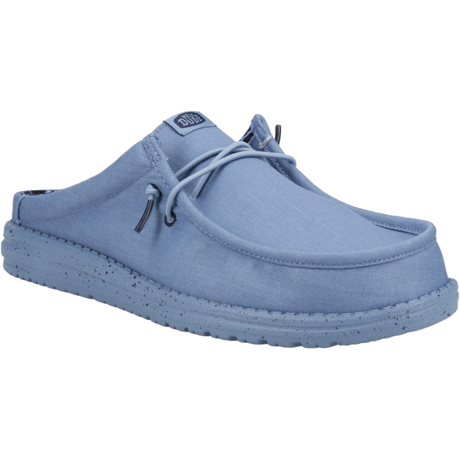 HEYDUDE Wally Slip Canvas Chaussons Bleu Élémentaire Pour Hommes En 100% Coton