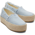 TOMS Valencia Espadrilles Bleu Pâle Femme 100% Coton