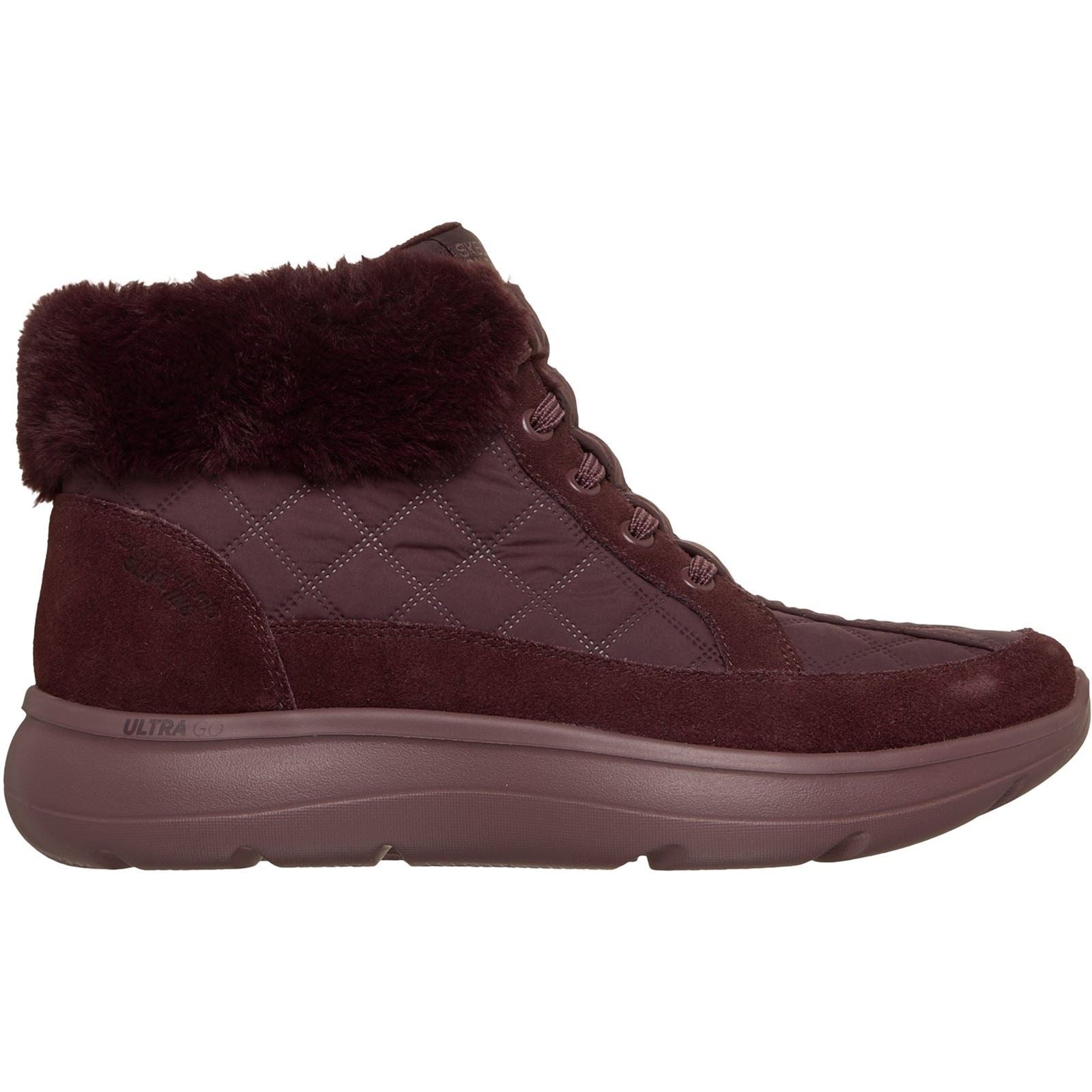 Skechers On-The-Go Encore Elisa Bottes D'Hiver À Bout Ouvert En Textile Pour Femmes Bordeaux