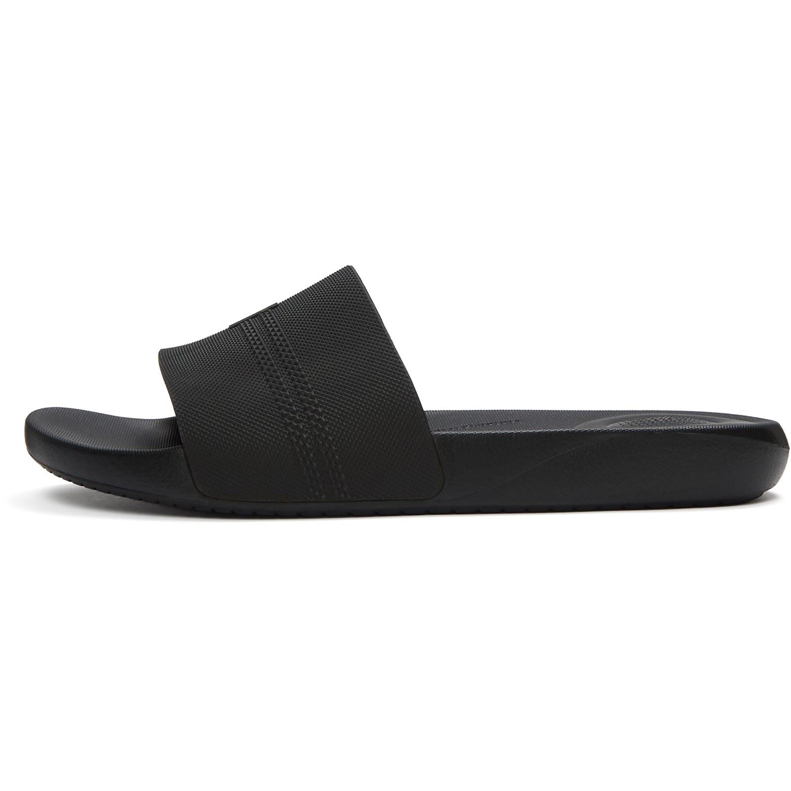 Fitflop iQushion Pool Slides Sandales Noires Tout En Polyuréthane Pour Hommes