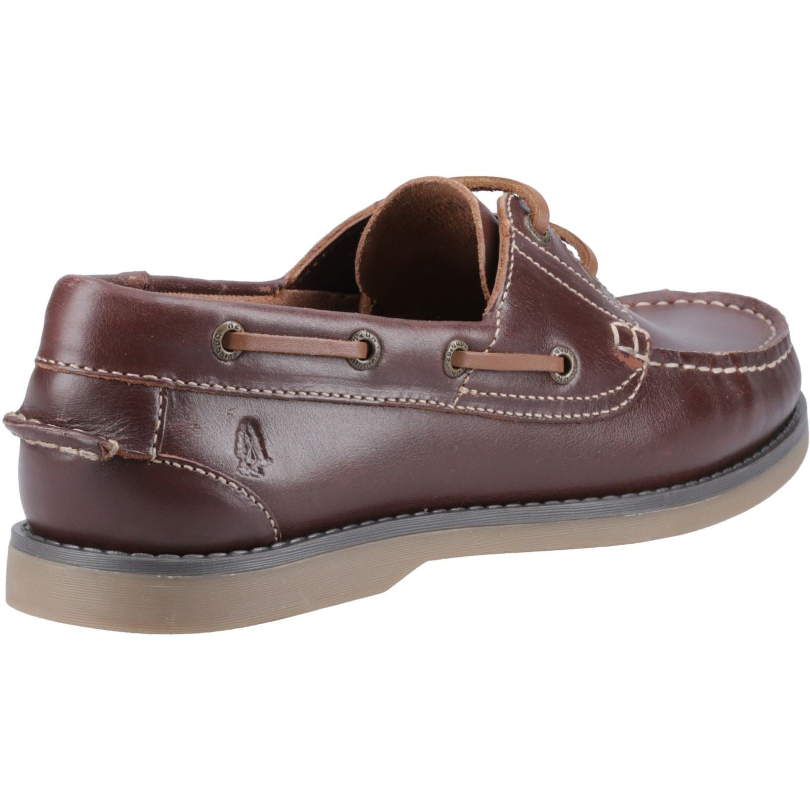 Hush Puppies Wilson Chaussures Bateau Pour Homme En Cuir Marron