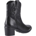 Hush Puppies Wynn Bottes Noires À Talons En Cuir Pour Femme