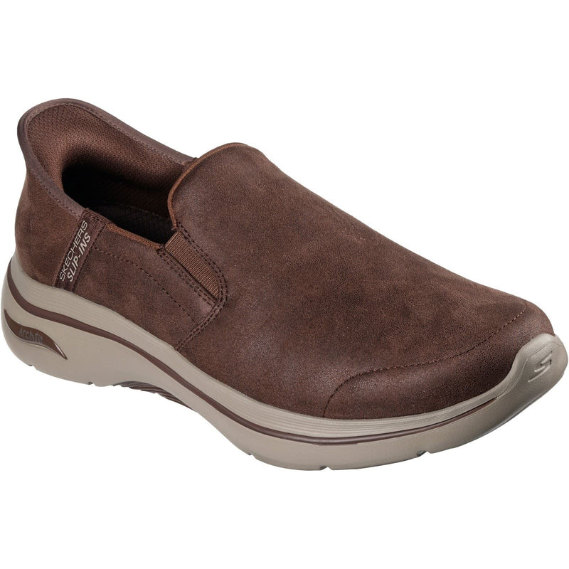 Skechers Go Walk Arch Fit 2.0 Quest Chaussures De Sport Marron Pour Hommes