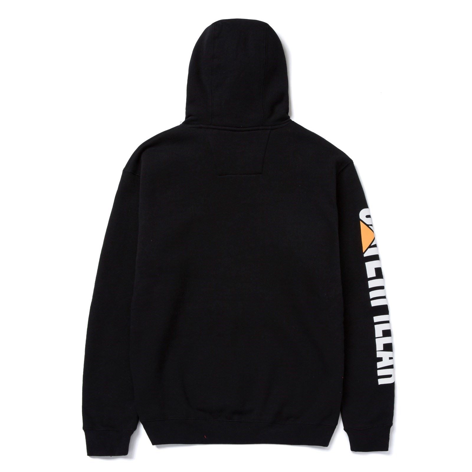 Caterpillar Trademark Banner Sweatshirt À Capuche Noir En Coton Pour Homme