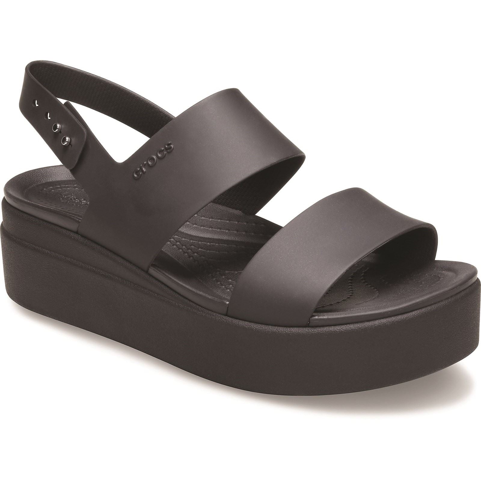 Crocs Brooklyn Low Wedge Crocs Brooklyn Low Wedge sandales noires pour femme en thermoplastique