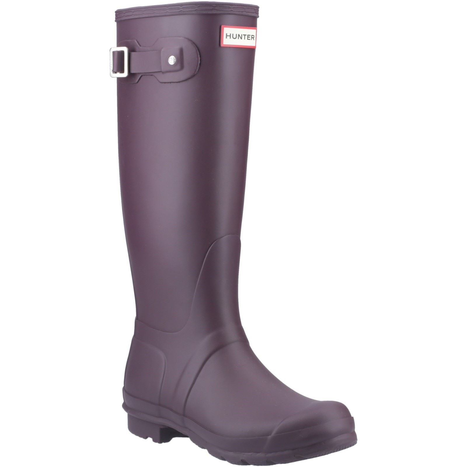 Hunter Original Tall Bottes En Caoutchouc Pour Femmes Noires/Violettes